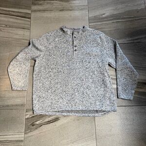 Gray Quarter Button-Up Sweater